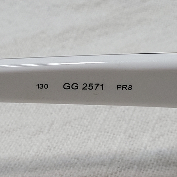 Gucci GG 2571 Black White and Gold Frame Only - Picture 7 of 11